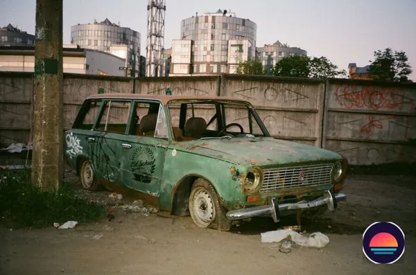 Rusty older sedan in Kendall - junk cars sell here with no paperwork